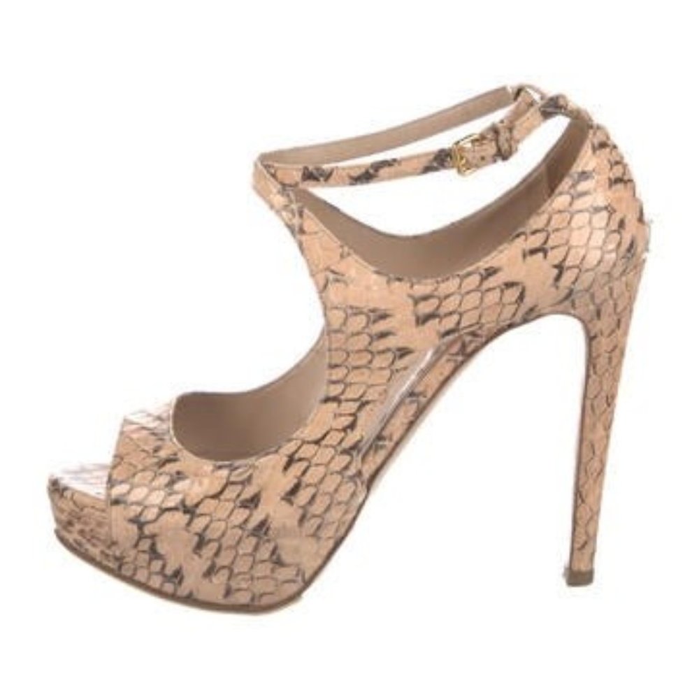 Miu Miu Embossed Leather Pumps - Size EU 36.5